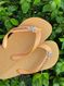 Havaianas Top Amarelo + Escrita Dourada + Estrela do Mar