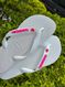 Havaianas Top Branca + Escrita Rosa + Coração Rosa