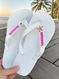 Havaianas Top Branca + Escrita Rosa + Estrela Strass Rosa + Ponto de Luz Rosa