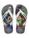 Havaianas Infantil Top Minecraft Cinza/Branco