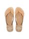 Havaianas Slim Glitter Edge Bege Palha