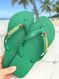 Havaianas Top Verde + Escrita Dourada + Cereja 