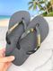 Havaianas Top Preto + Escrita Dourada + Bandeira Brasil e Tucano