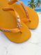 Havaianas Top Amarelo + Escrita Dourada + Estrela, Concha, Tartaruga e Ponto de Luz