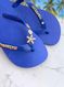 Havaianas Top Azul Naval + Escrita Dourada + Estrela, Concha, Tartaruga e Ponto de Luz