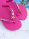 Havaianas Top Rosa Flux + Escrita Dourada + Estrela, Concha, Tartaruga e Ponto de Luz