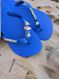Havaianas Top Azul Naval + Escrita Dourada + 3 Meninas Super Poderosas +  Coração Strass