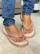 Chinelo Lunielly Gahid Laço Strass Bege
