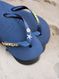 Havaianas Top Preto + Escrita Dourada + Concha e Estrela Peroladas