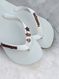 Havaianas Top Branca + Escrita Marrom + Âncora, Tartaruga e Estrela Marrom