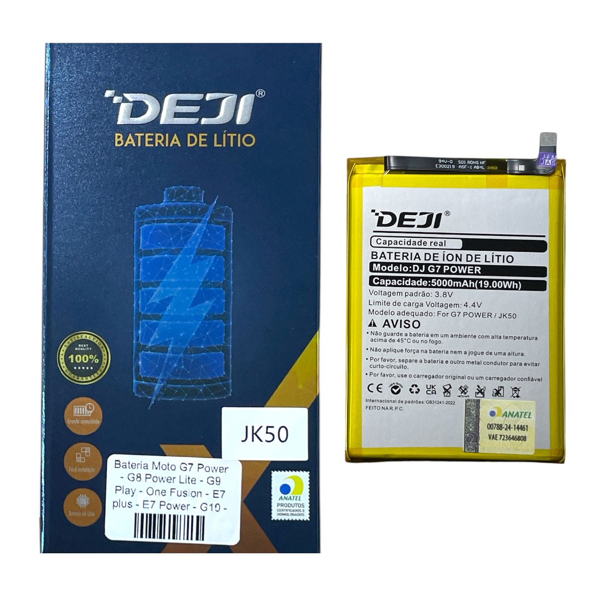 BATERIA MOTO G7 POWER/G8 POWER LITE/G9 PLAY/G10/G20/G30/G31/E7 PLUS/E7 POWER/ONE FUSION/E40 JK50 - IMPORTADA