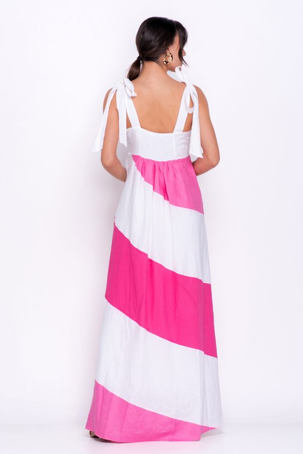 VESTIDO TRICOLOR CAMBRAIA