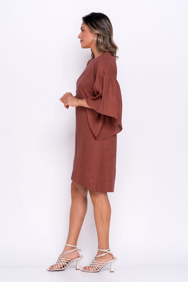 VESTIDO MANGA BABADO