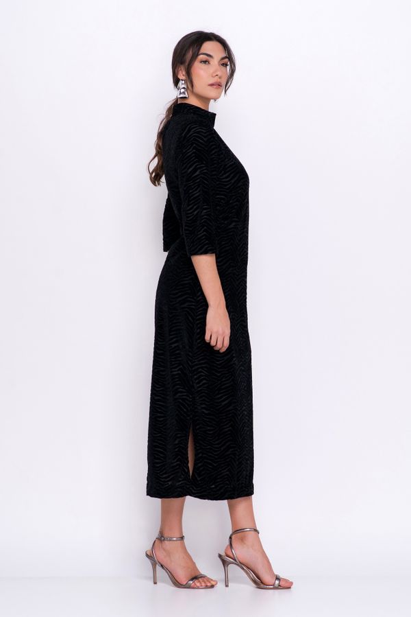 VESTIDO VELUDO ZEBRA
