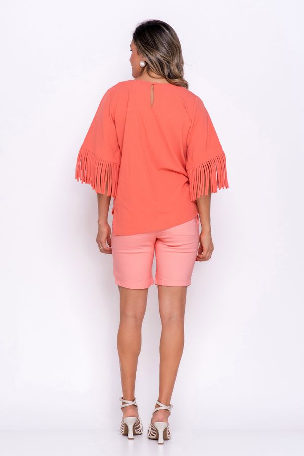 BLUSA MANGAS COM FRANJAS MONIKE