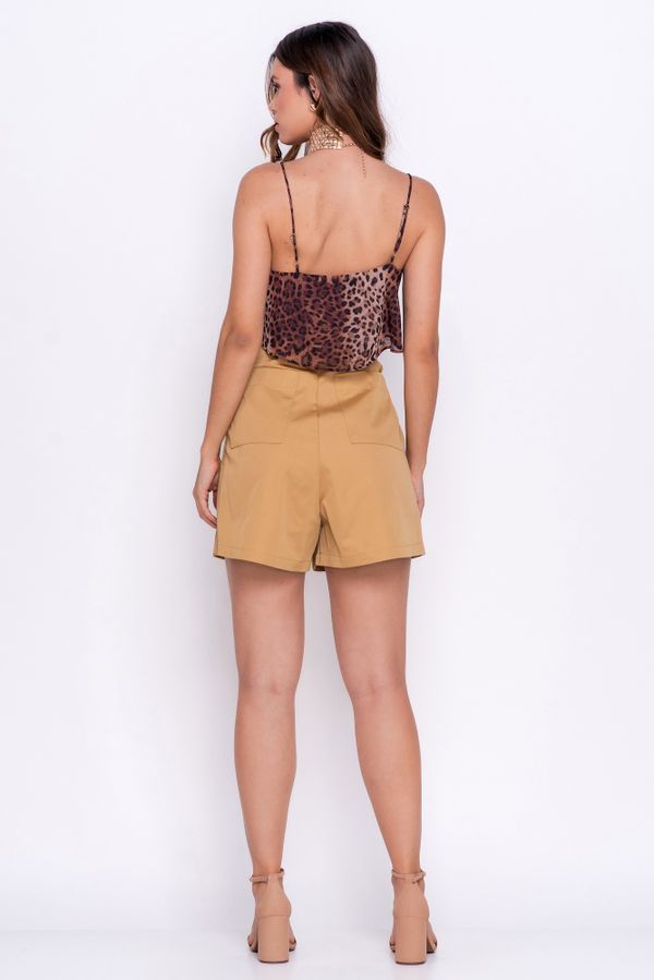 CROPPED GEORGETE ONÇA