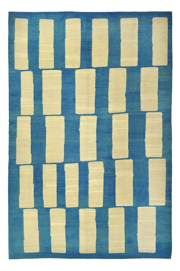 Foto do produto Kilim Vintage Azul Claro E Bege