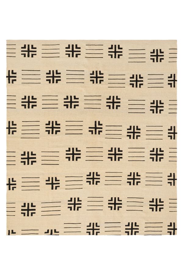 Foto do produto Kilim Stih Preto E Bege