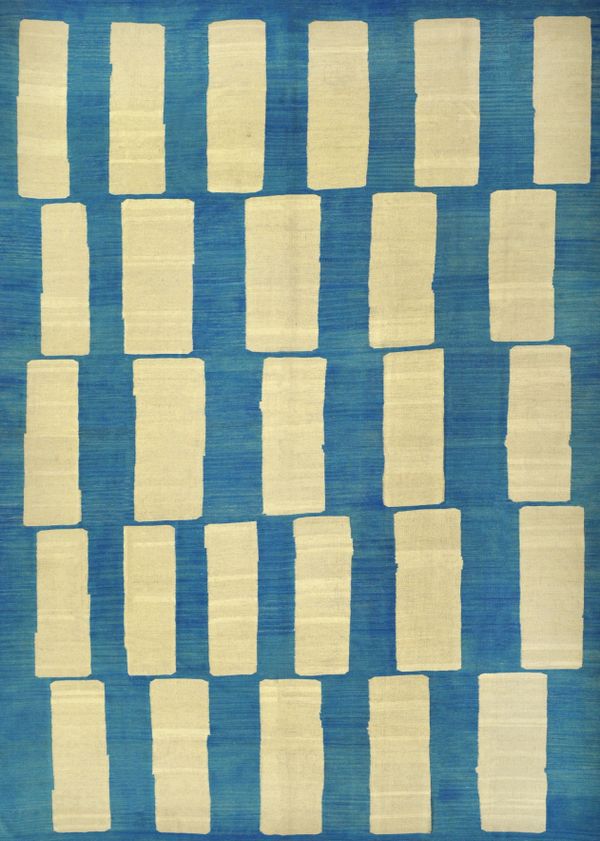Foto do produto Kilim Vintage Azul Claro E Bege