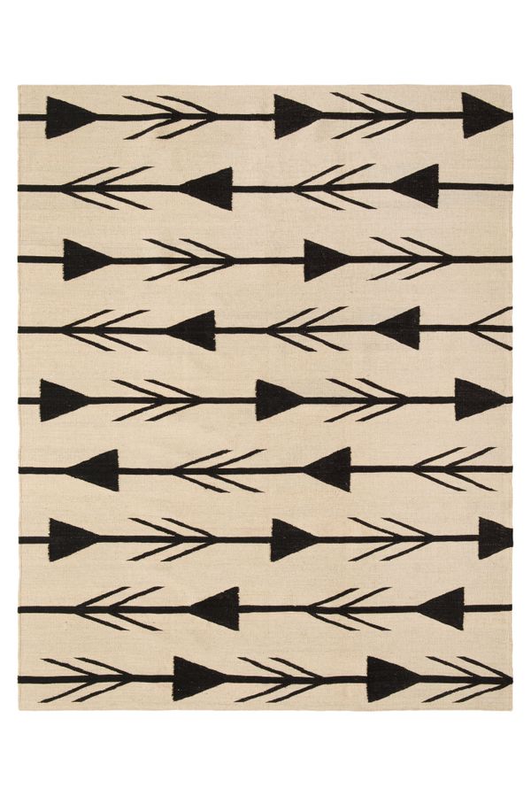 Foto do produto Kilim Oklar Preto E Bege