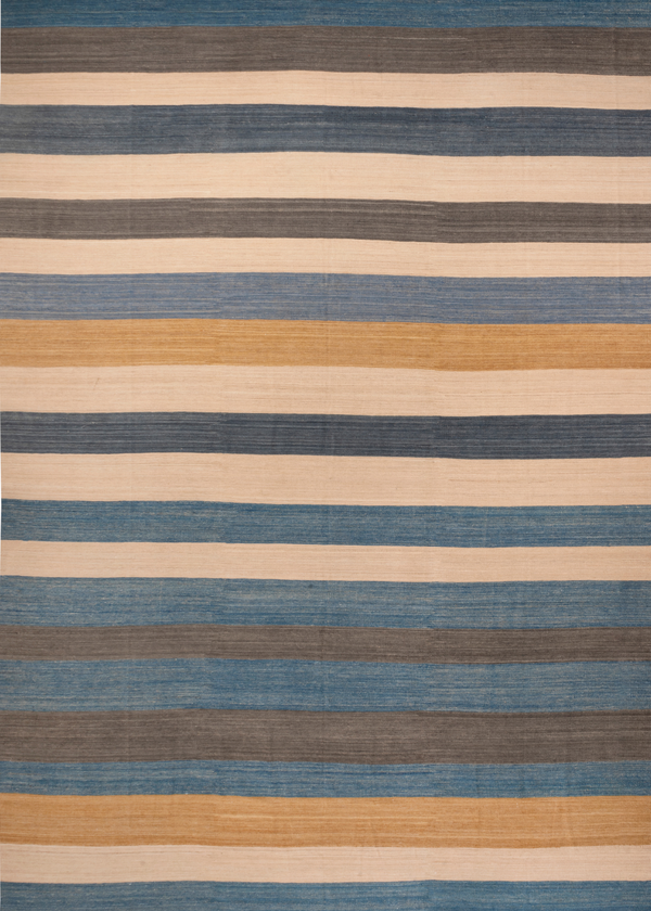 Foto do produto Kilim Stripes Linea Blue & Gold
