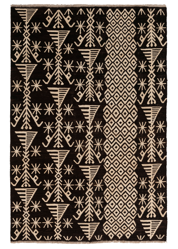 Foto do produto KILIM SHAJAR PRETO & BEGE