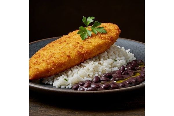 Foto do produto Frango à Milanesa, Arroz Branco e Feijão (400g)