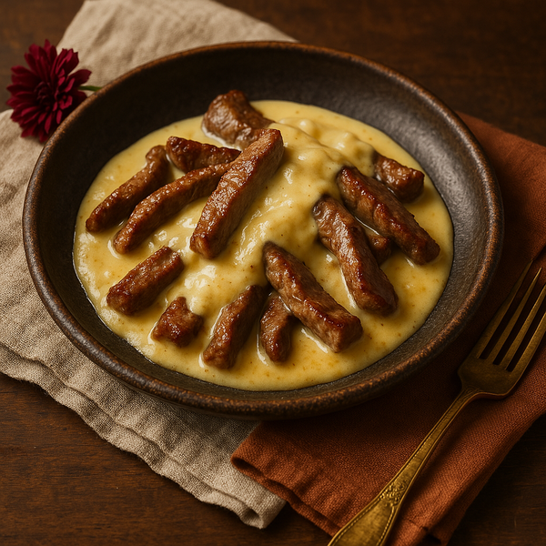 Foto do produto Iscas de Carne ao Molho Provolone (550g)