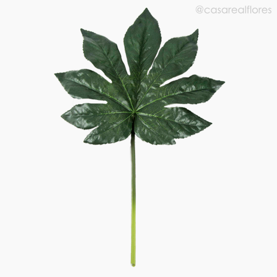 Foto do produto Galho Folha Fatsia Japonira Artificial - Verde Escuro (11137)