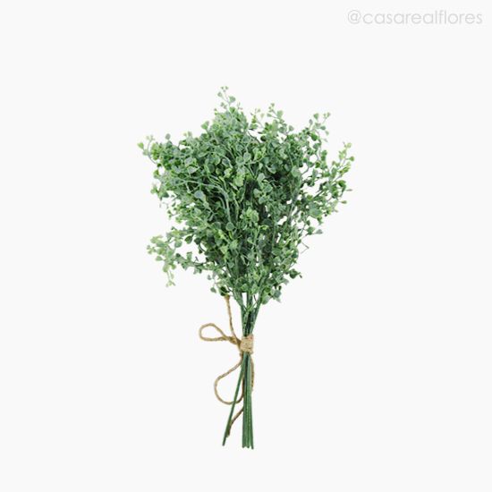 Foto do produto Buquê Eucaliptus com Juta e com Pó Artificial - Verde (10903)