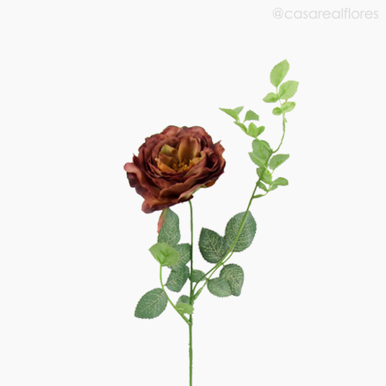 Foto do produto Rosa Alice Pick Artificial - Marrom Claro (9808)