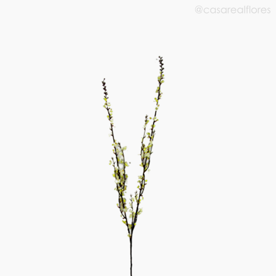Foto do produto Galho Mini Flor Pessegueira Artificial - Branco (12774)
