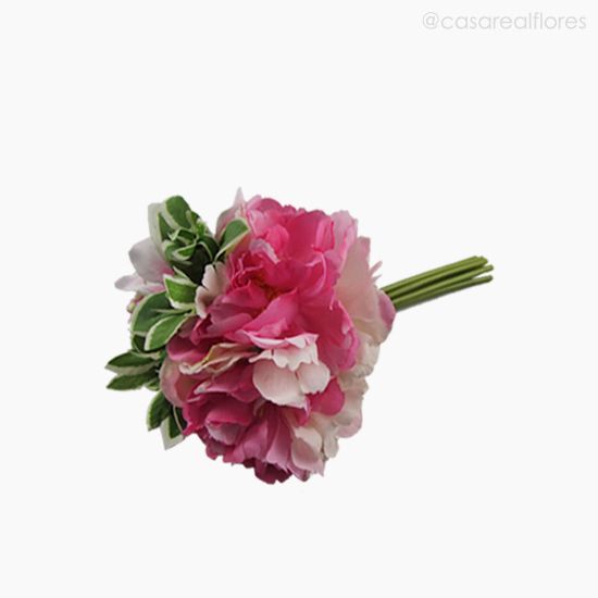 Foto do produto Buquê Peônia com Lírio Artificial - Rosa (9720)
