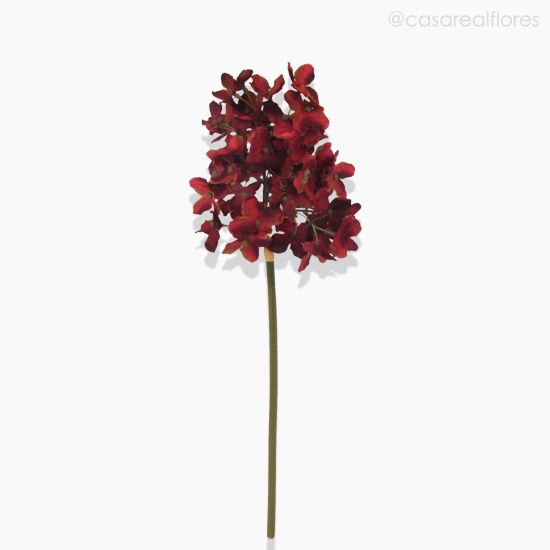 Foto do produto Hortência Solitária Artificial - Vermelho Escuro (10494)