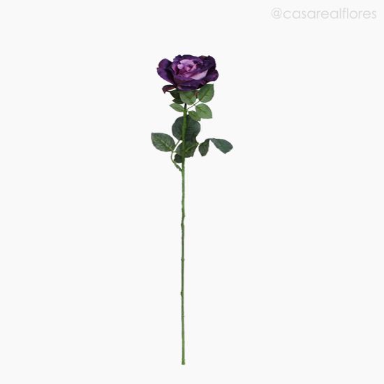 Foto do produto Galho Rosa Colin Artificial - Roxo (9635)