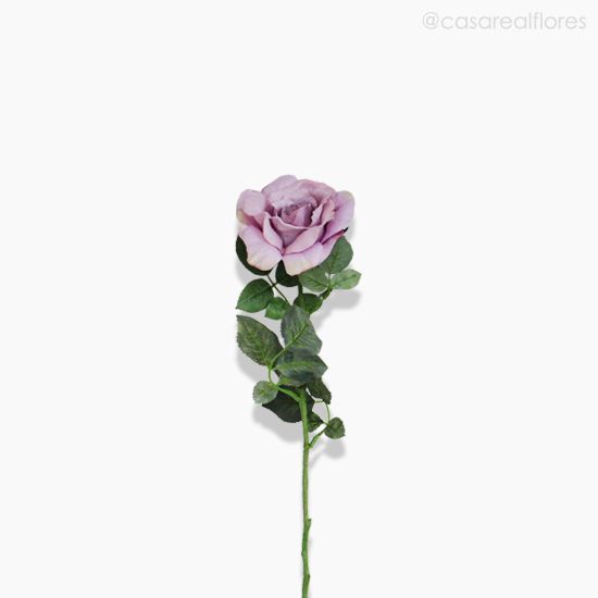 Foto do produto Galho Rosa Colin Artificial - Lilás (9634)