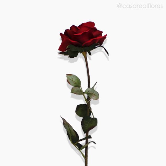 Foto do produto Galho Queem Rose Artificial - Vermelho (9918)