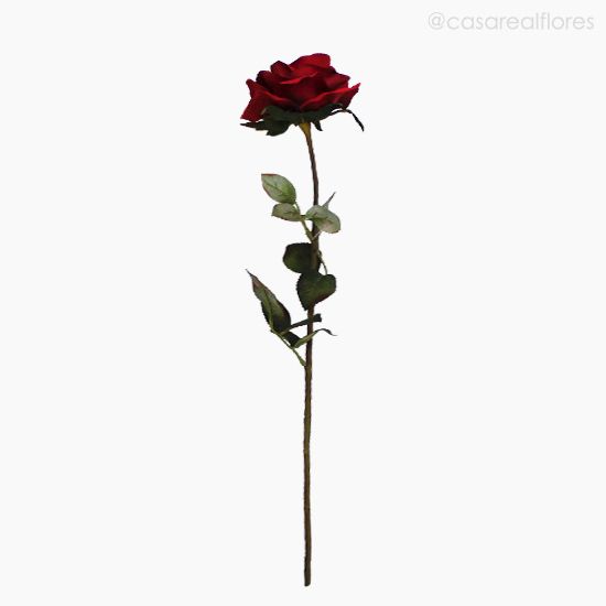 Foto do produto Galho Queem Rose Artificial - Vermelho (9918)