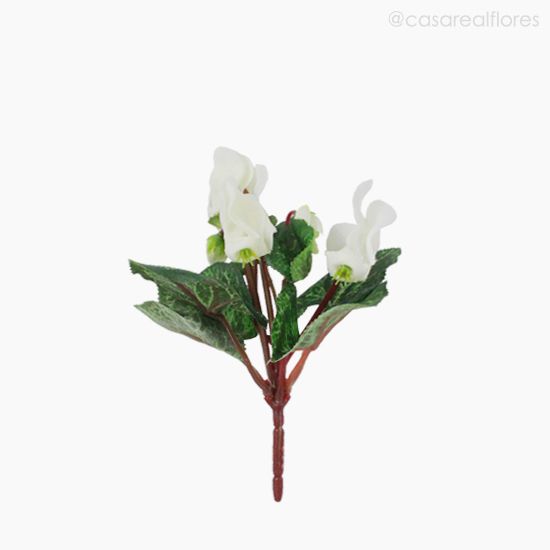 Foto do produto Mini Cyclamen Artificial - Branco (6546)