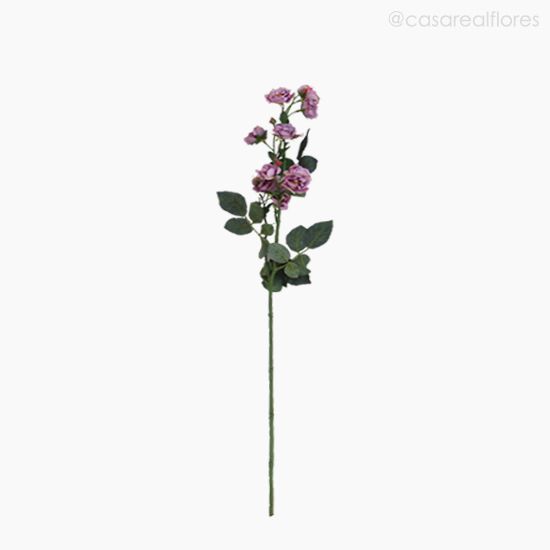 Foto do produto Galho Mini Rosa Artificial - Lilás (9640)