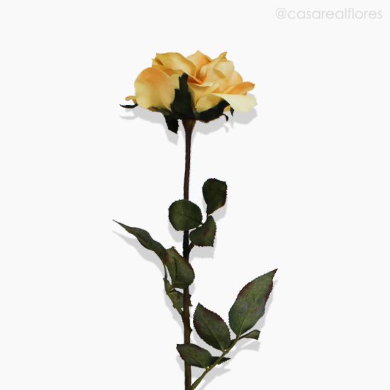 Foto do produto Galho Queem Rose Artificial - Amarelo (9917)