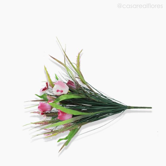 Foto do produto Buquê Tulipa Com Borboleta Artificial - Rosa (12755)