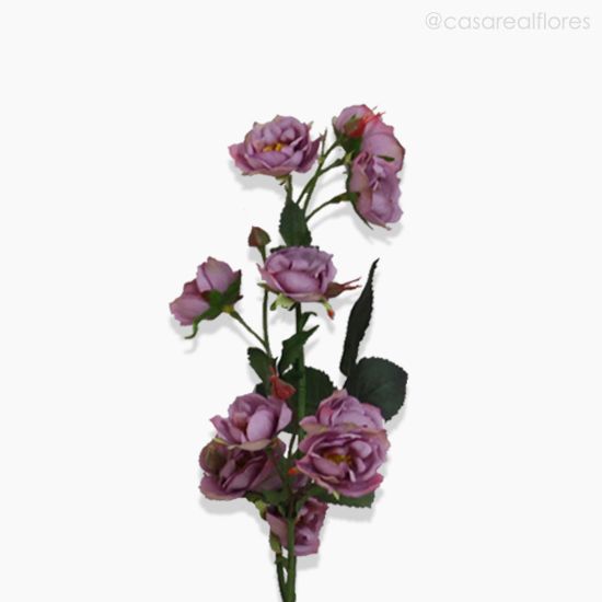 Foto do produto Galho Mini Rosa Artificial - Lilás (9640)