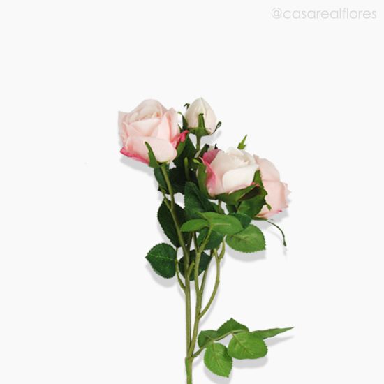 Foto do produto Galho Rosa Artificial - Rosa (10590)