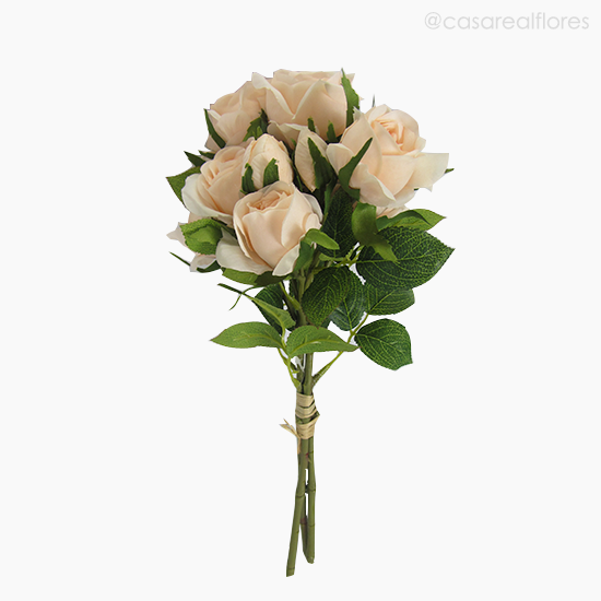 Foto do produto Buquê Rosa X3 com Rafia - Rosa Claro (11826)