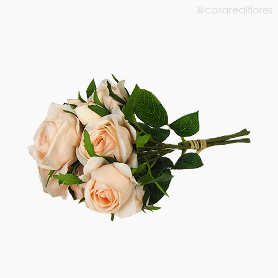 Foto do produto Buquê Rosa X3 com Rafia - Rosa Claro (11826)