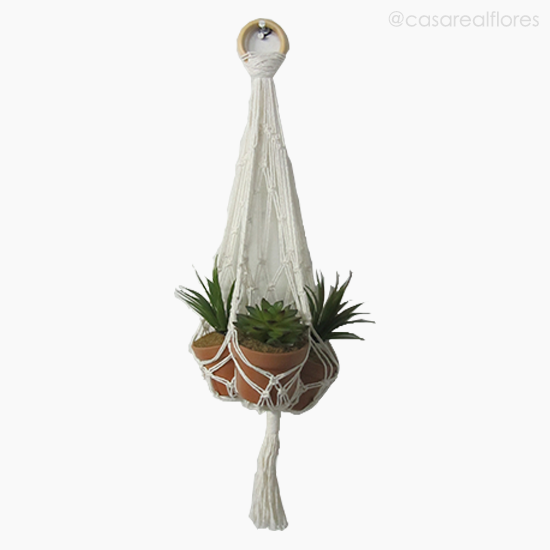 Foto do produto Hanger 3 Vasos com Argola - Cru (11435)