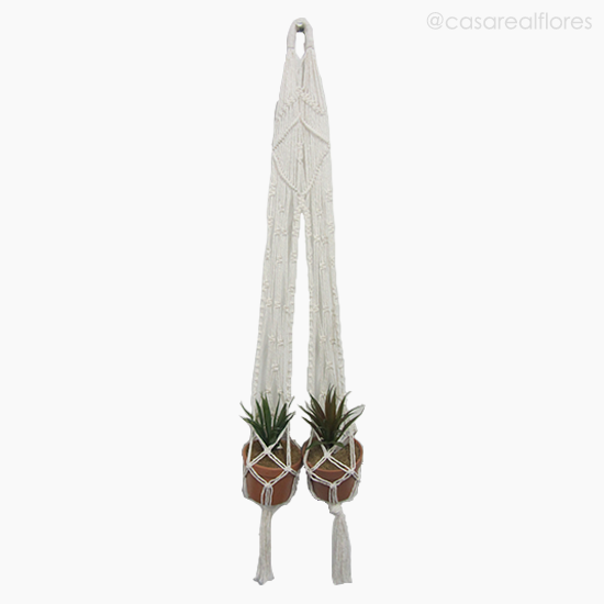 Foto do produto Macrame 2 Vasos 16X3 - Cru (11448)