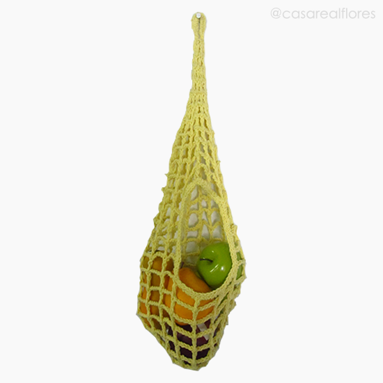 Foto do produto Cesto Croche para Frutas e Legumes - Amarelo (11263)