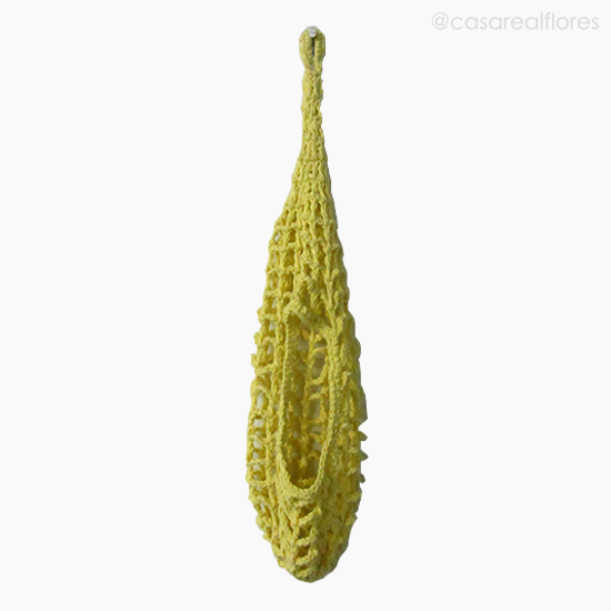 Foto do produto Cesto Croche para Frutas e Legumes - Amarelo (11263)